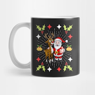 Christmas Sparkle in Christmas Santa and Christmas Reindeer Mug